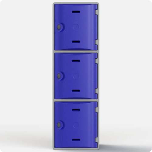 Junior 3-Tier Plastic Locker with Flat Top - SO15_PL3TJUNIOR_F