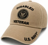 Disabled Navy Veteran Hat Subdued Khaki