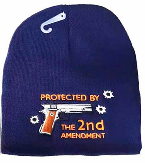Protected By 2nd Blue Beanie Cap