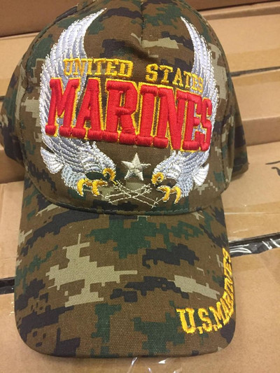 US Marines Camo Hat with Eagles