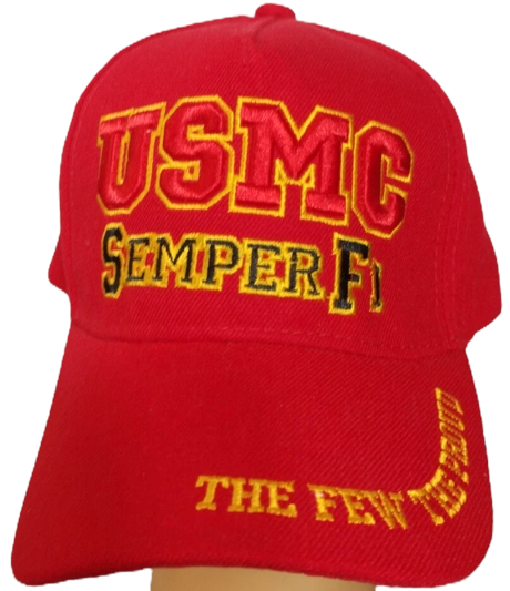 Marines USMC Semper Fi Hat Red
