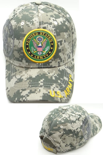 Army Shield Logo Shadow Military Hat Camo