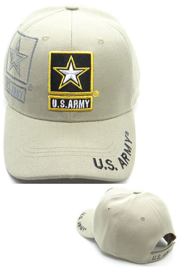 Army Star Shadow Military Cap Beige