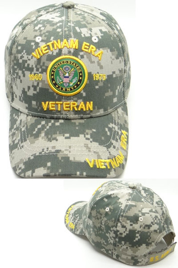 Army Vietnam Era Veteran Military Cap Camo