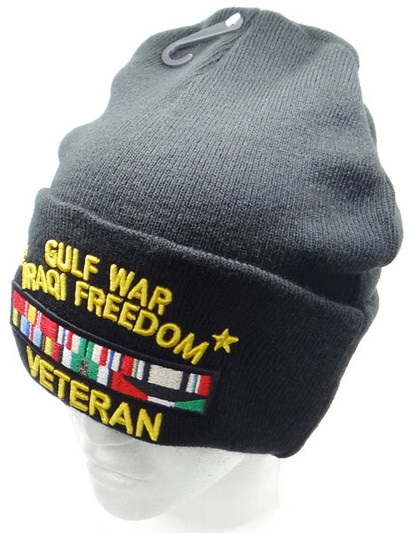 Gulf War Iraqi Freedom Veteran Military Beanie Hat