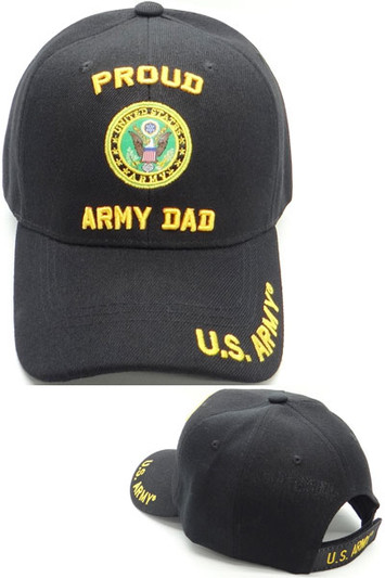 Proud Army Dad Hat Black