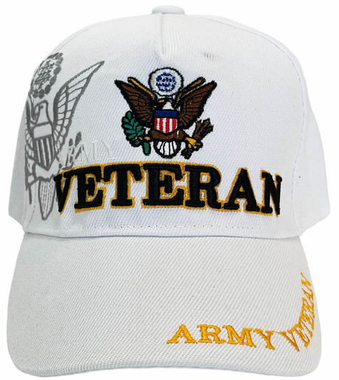 Army Veteran Hat White
