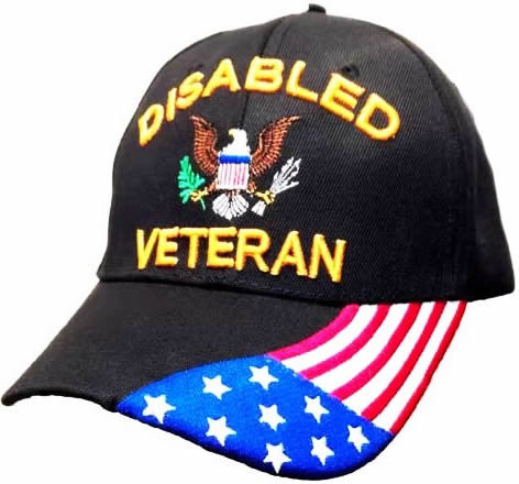 Disabled Veteran Hat Black