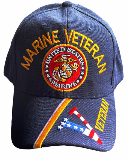 U.S Marines Veteran Blue Flag Hat
