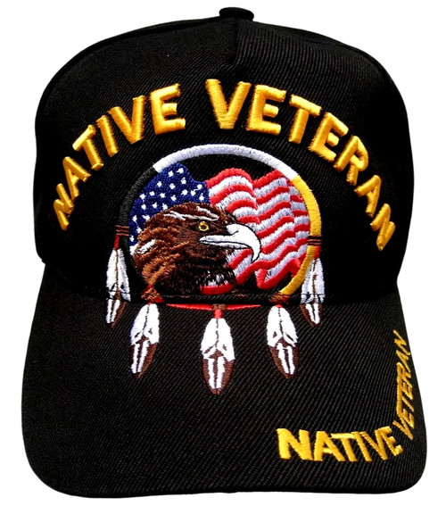 Native Veteran Hat Black