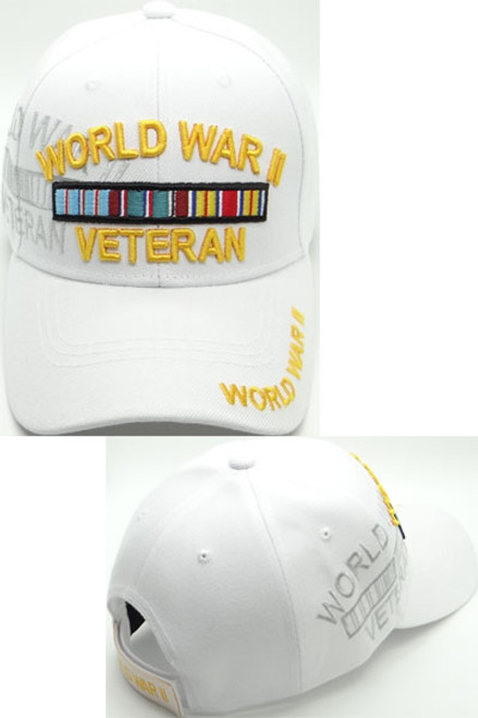 World War II Veteran Hat - White