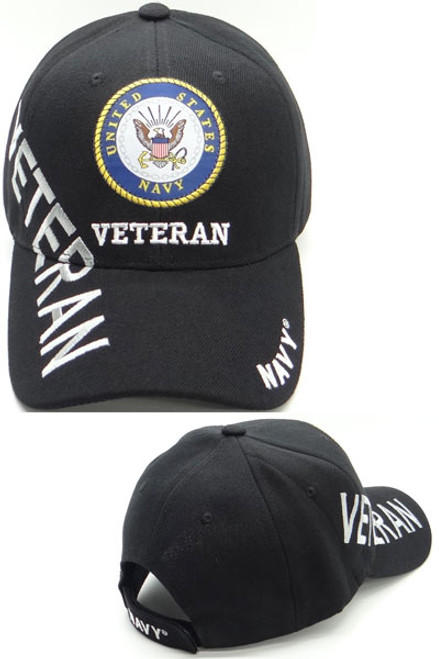 Navy Veteran Emblem Logo Shadow Military Cap