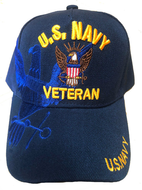 US Navy Veteran Hat Blue
