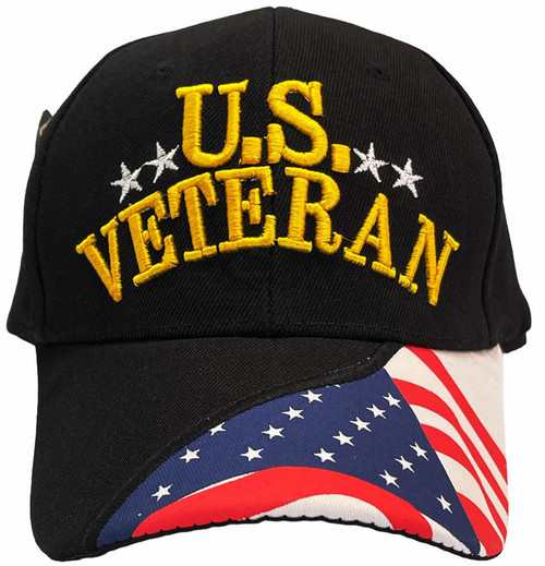 U.S Veteran Hat Flag On Bill