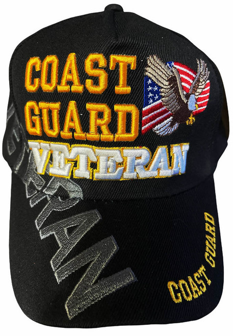 Coast Guard Veteran Hat Black