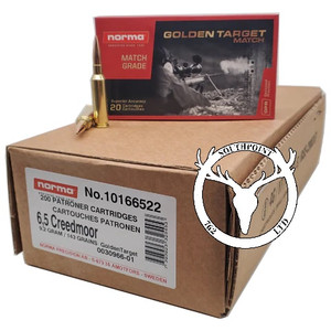 Norma Golden Target 6.5 Creedmoor 143gr Boxes of 20 Norma Golden Target 6.5 Creedmoor 143gr Boxes of 20