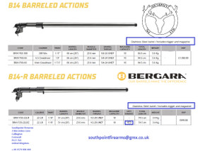 Bergara Barreled Actions B14 & B14-R .22LR to 308W Bergara Barreled Actions B14 & B14-R .22LR to 308W