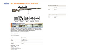 MILBRO TARGET MASTER CAMO .177  PELLET RIFLE