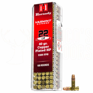 Hornady Varmint Express .22LR 40Gr Copper Plated x100 Hornady Varmint Express .22LR 40Gr Copper Plated x100