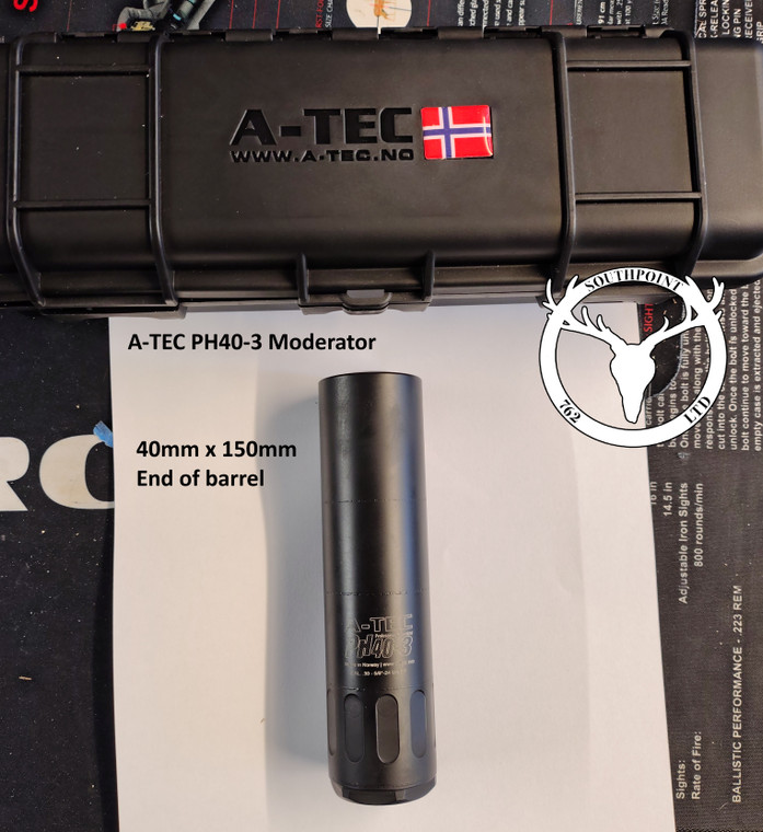 A-TEC PH40-3   .30 AND .223  Stainless Steel Moderators