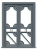 DOUBLE OPEN-SCROLLWORK DOORS WITH FRAME (see single door #3810 below)