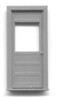 34″ x 6-10″ PANELED DOOR WITH WINDOW AND FRAME
