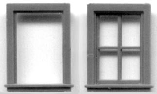 20″ x 30″ WINDOWSINGLE SASH, 4 LIGHT HO/HOn3 Scale San Juan Details