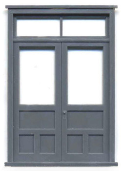 DBL DOOR WITH FRAME AND TRANSOM