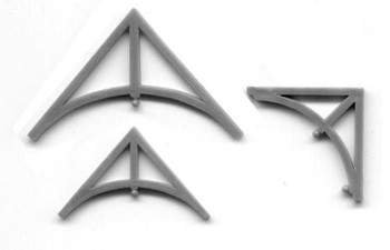 VICTORIAN BRACKETS:
LARGE GABLE BRACKET ( 80° included) 
SMALL GABLE BRACKET ( 80° included)
EAVE BRACKET (90° included)
