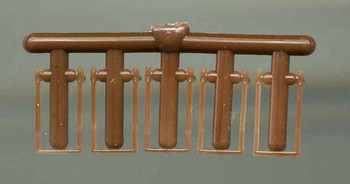 NARROW GAUGE DROP BOTTOM GONDOLA STIRRUP STEPS-BROWN DELRIN