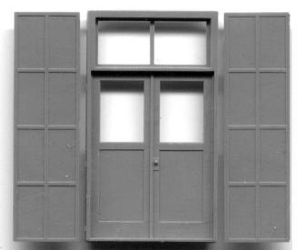 5’5″X9’7″ DOUBLE DOOR W/IRON SHUTTERS