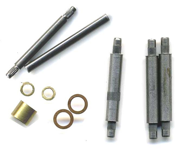 REPLACEMENT AXLES, SPACERS FOR BACHMANN MOGUL On30 LOCO ONLY