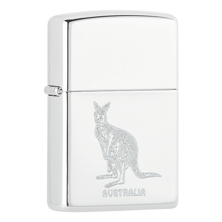 Australian Kangaroo - High Polish Chrome