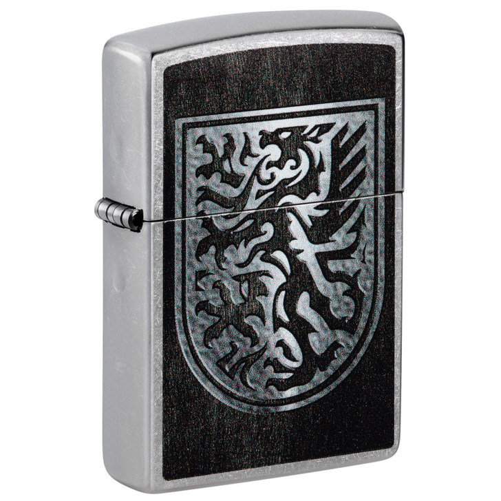 Zippo Dragon Shield  Street Chrome