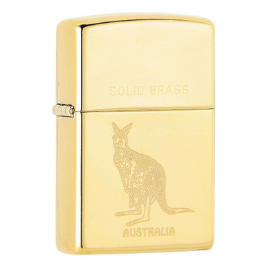 Australian Kangaroo - High Polish Brass