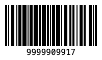 Barcode 9999909917