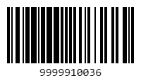 Barcode 9999910036