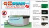 EZ-Drain Self Draining Carbon Black 3 in 1 Above Ground Winter Pool Cover - 12' Round