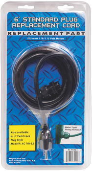 6 Ft Standard 110v Power Cord