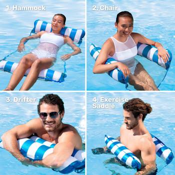 4-in-1 Monterey Hammock | Inflatable Pool Float & Water Hammock