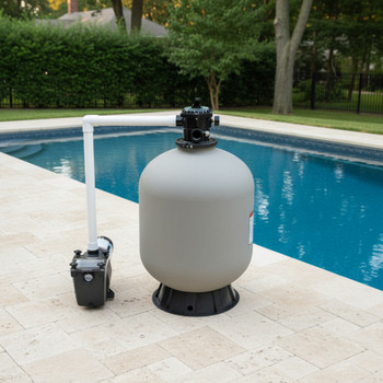 BLUE TORRENT 24" SAND FILTER WITH 2" 6-WAY VALVE  1.5HP DUAL VOLTAGE SINGLE SPEED PUMP