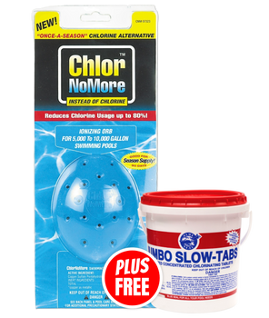 Chlor NoMore Blue Orb + 8 Lbs Jumbo Tab Chlorine For Pools Up To 10,000 Gallons