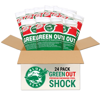 24 Pk Green Out Premium Pool Shock 24 - 1 Lb Bags