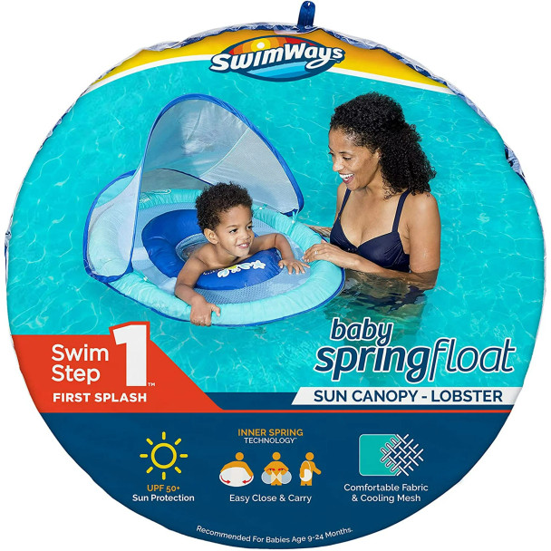 Swimways Baby Spring Float W/Canopy for Swimming Pools