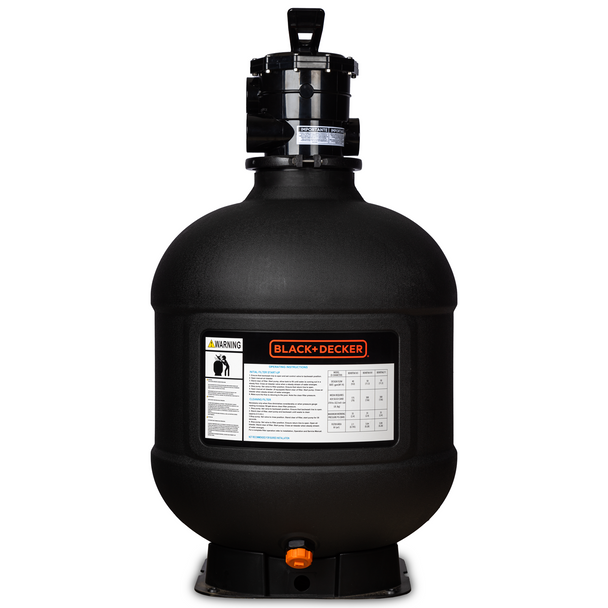 BLACK + DECKER 24" Sand Filter With 2" 6-Way Valve - Tank Only