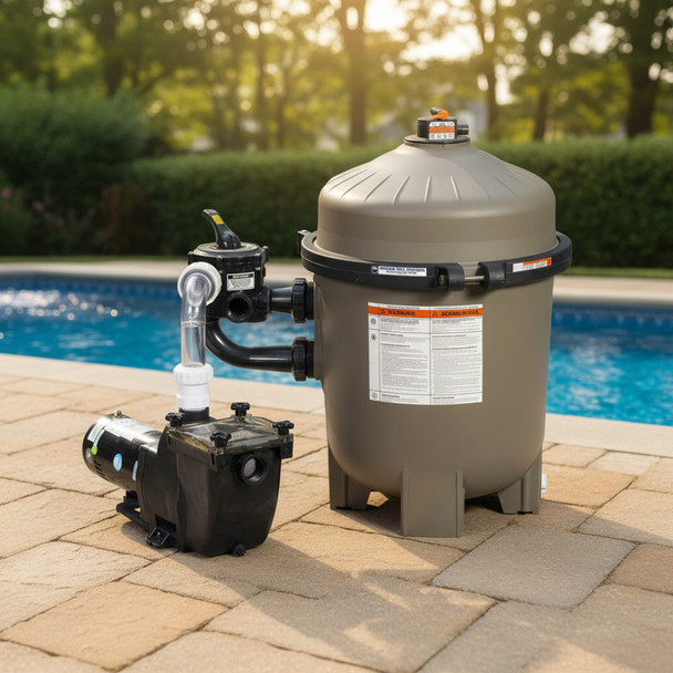 HAYWARD PRO GRID 3620 DE FILTER WITH VALVE AND BLUE TORRENT 1.5HP DUAL VOLTAGE SINGLE SPEED PUMP