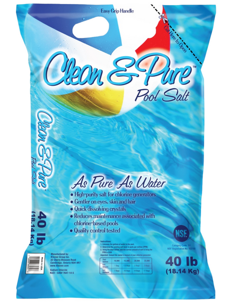 40 lb  Premium Pure Swimming Pool Salt  For All Salt Generator Systems