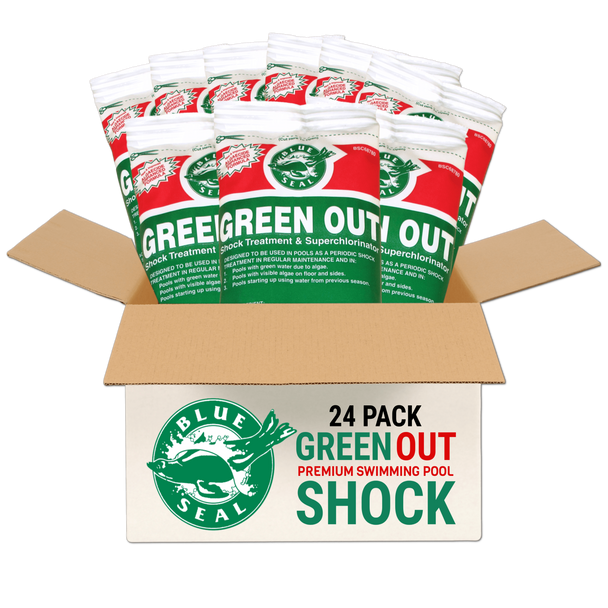 24 Pk Green Out Premium Pool Shock 24 - 1 Lb Bags