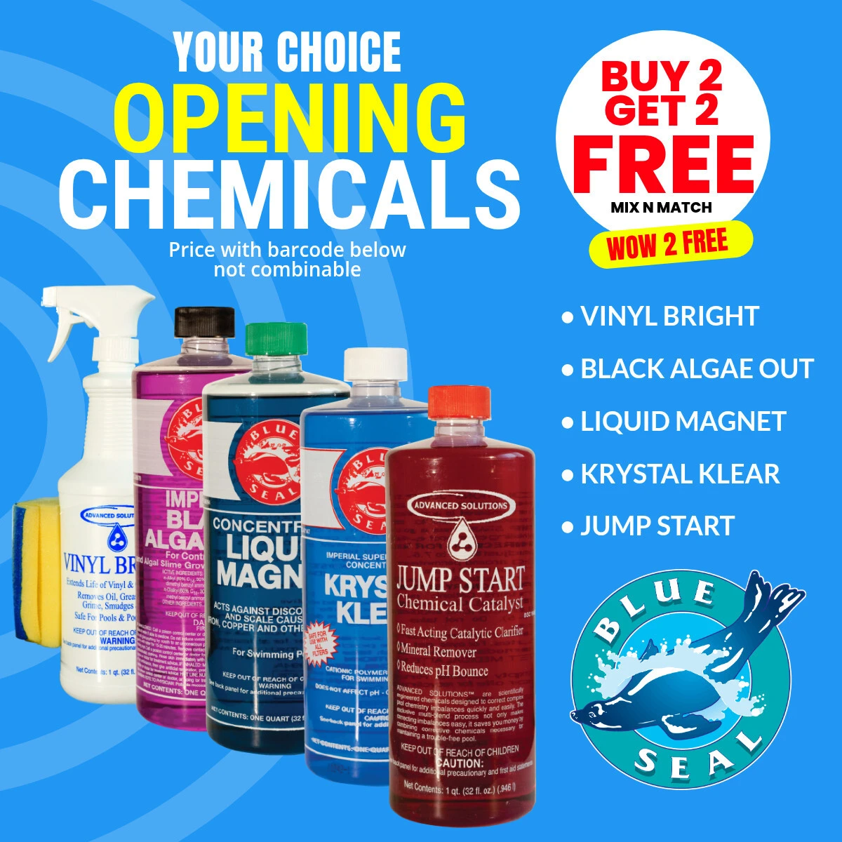 Opening Chemicals Buy 2 Get 3 Free