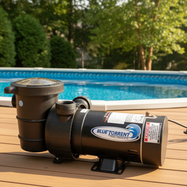 BLUE TORRENT 1.5 HP Maxi High Speed Above Ground Swimming Pool Pump ...